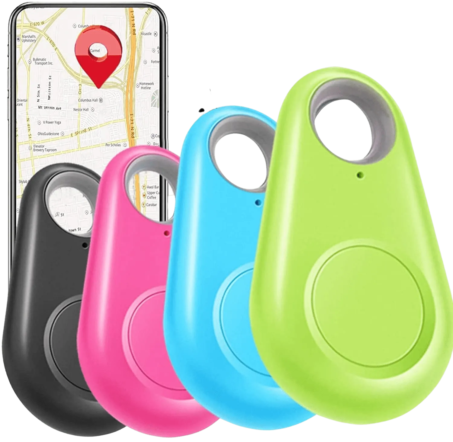 4 Pack Smart Tracker Key Finder Locator Wireless Anti Lost Alarm Sensor Device APP Control Compatible iOS Android