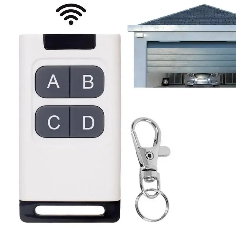 433MHz Universal Remote Control Key Fob for Gate and Garage Door, 4-Channel