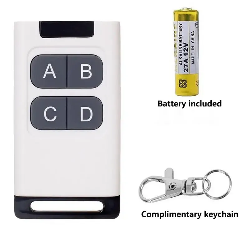 433MHz Universal Remote Control Key Fob for Gate and Garage Door, 4-Channel