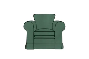 Albany | Club Chair Extra Loose Cover | Kingston Green