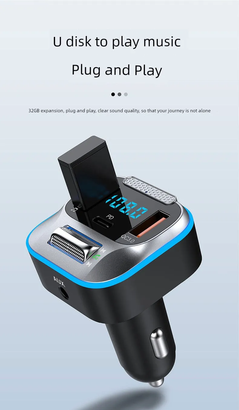 Aux Bluetooth Converter Lossless MP3 Fast Charge Car