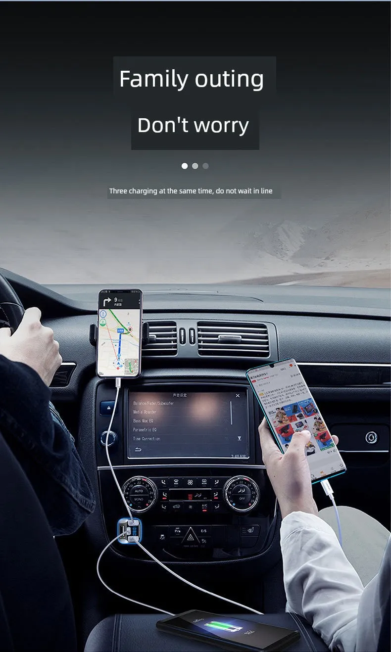 Aux Bluetooth Converter Lossless MP3 Fast Charge Car