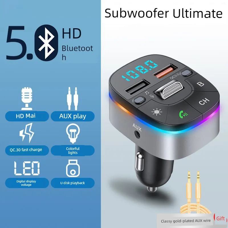 Aux Bluetooth Converter Lossless MP3 Fast Charge Car