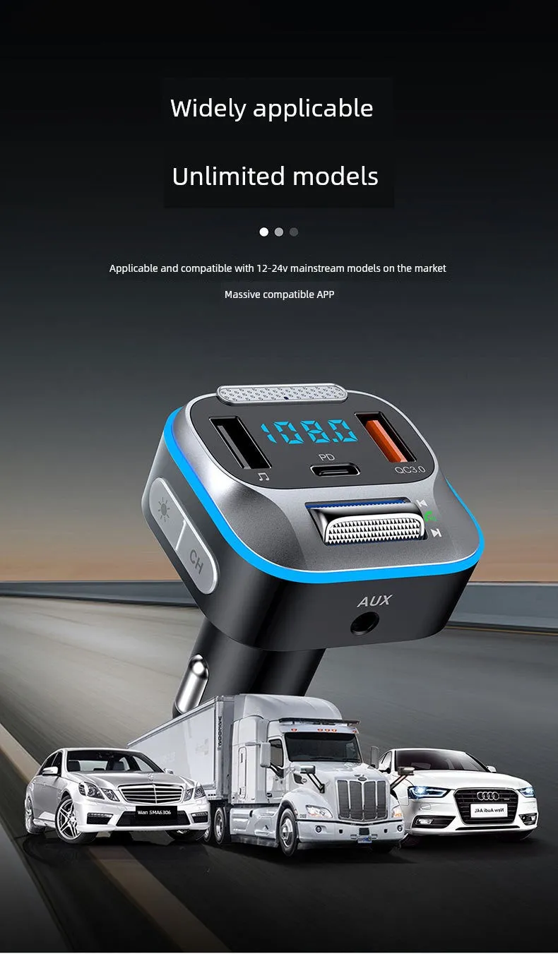 Aux Bluetooth Converter Lossless MP3 Fast Charge Car