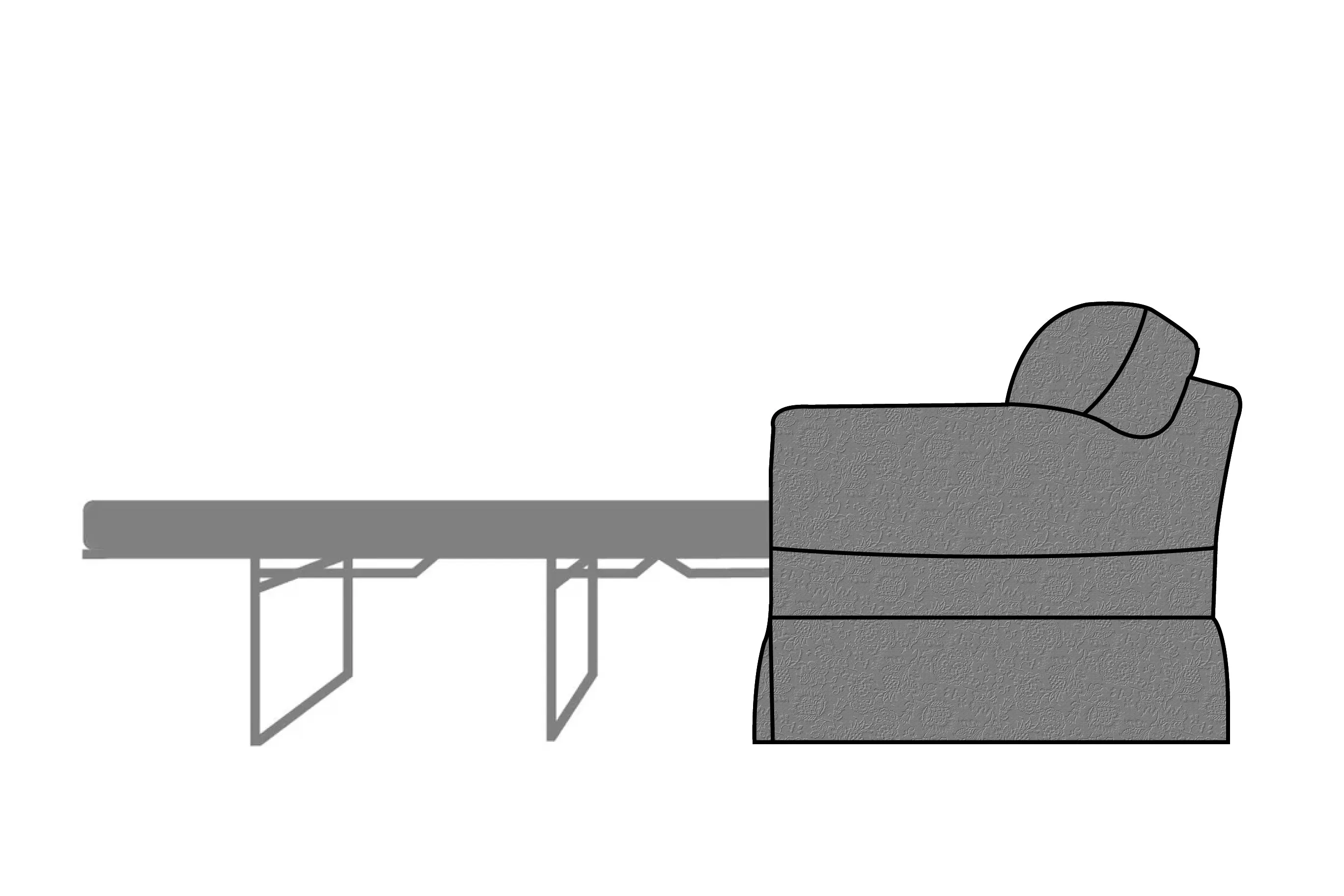 Banbury | Sofa Bed Extra Loose Cover | Shaftesbury Grey
