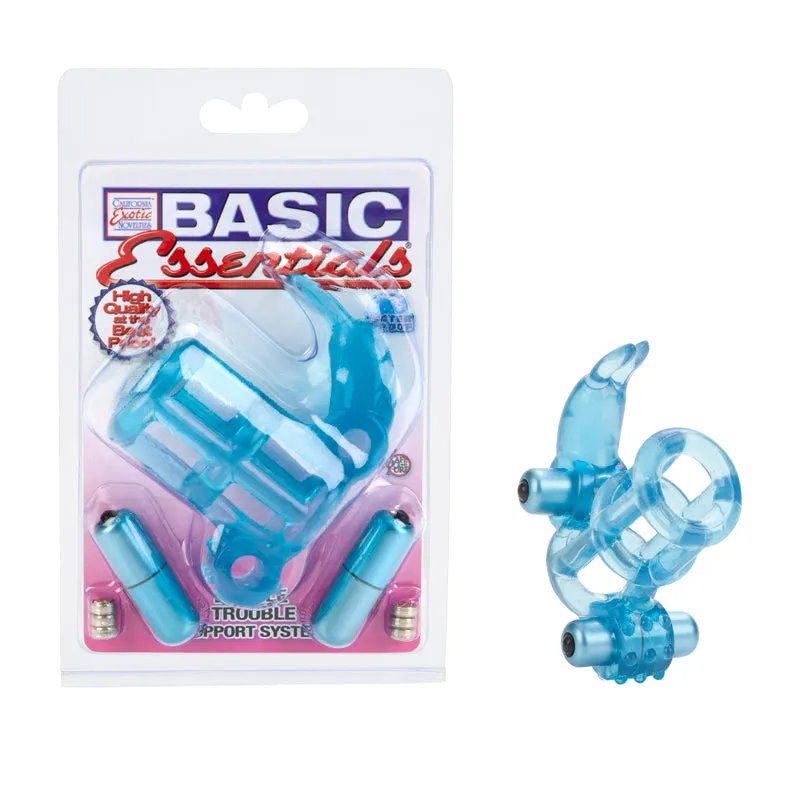Basic Essentials Double Trouble Vibrator Support System