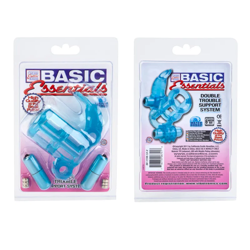 Basic Essentials Double Trouble Vibrator Support System