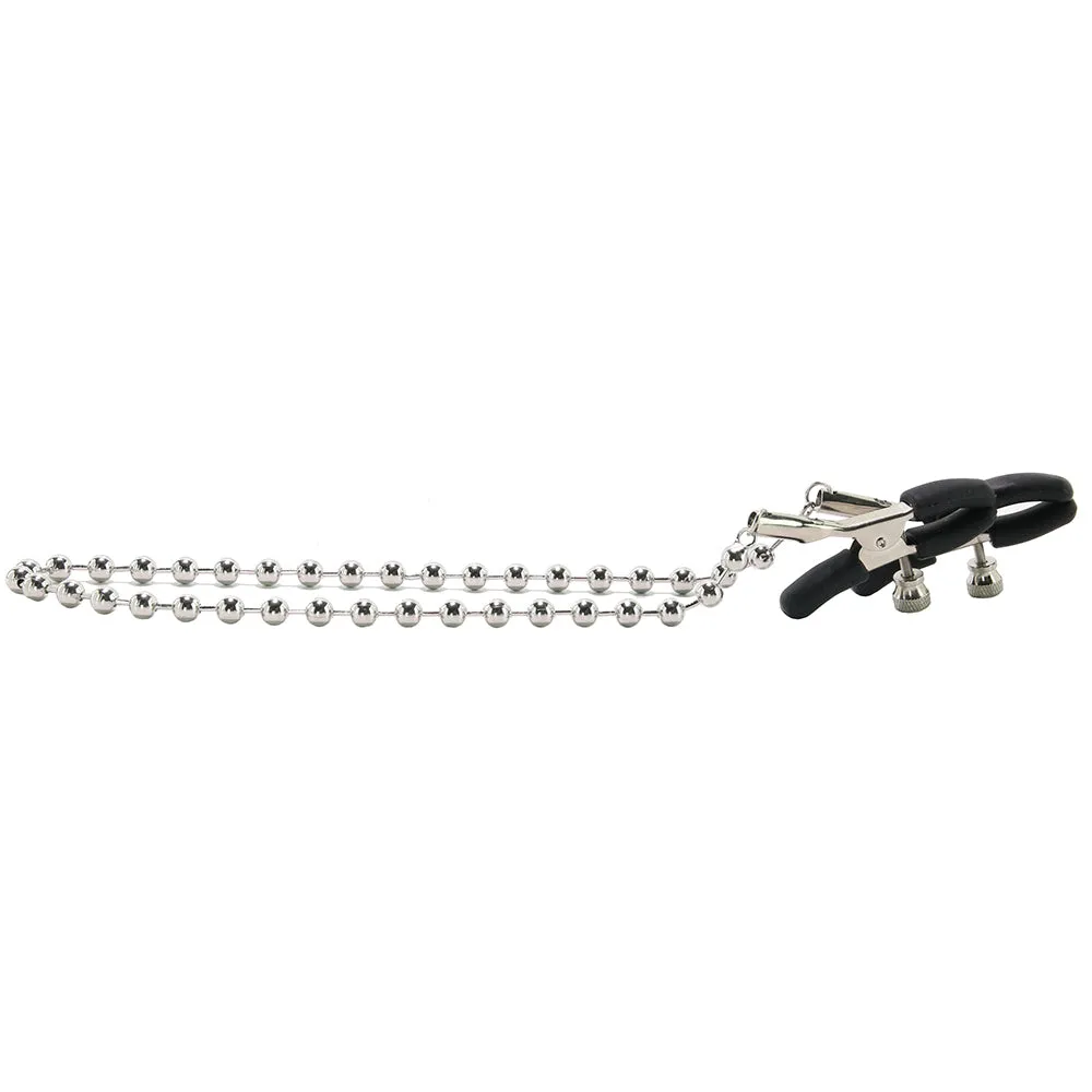 Beaded Nipple Clamps in Silver