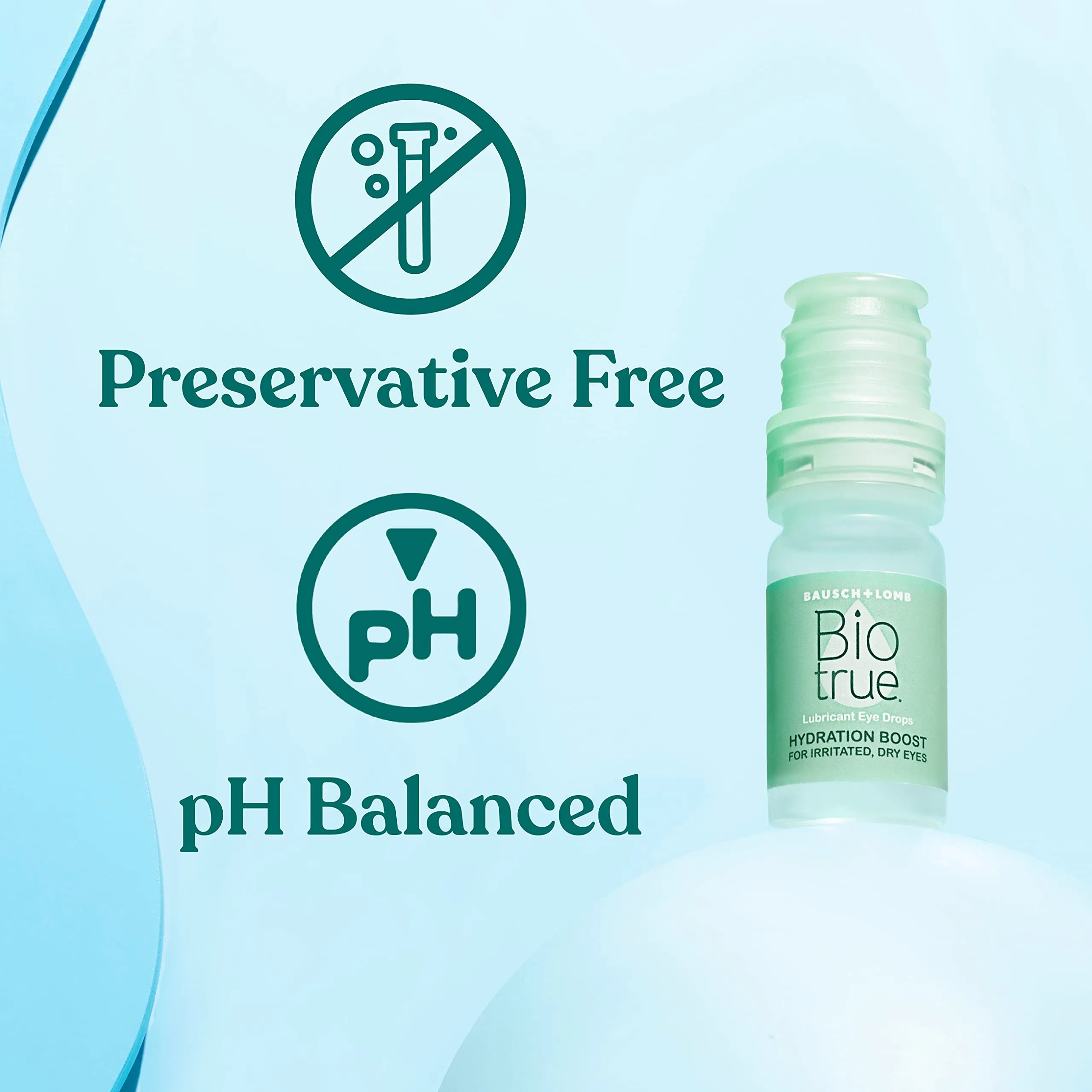 Biotrue® Hydration Boost Eye Drops for Irritated and Dry Eyes from Bausch   Lomb, Preservative Free, Naturally Inspired, Soft Contact Lens Friendly, 0.33 FL OZ (10 mL) 0.33 Fl Oz (Pack of 1)