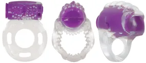 Buzzing Fun Trio: Vibrating Pleasure Rings for Couples