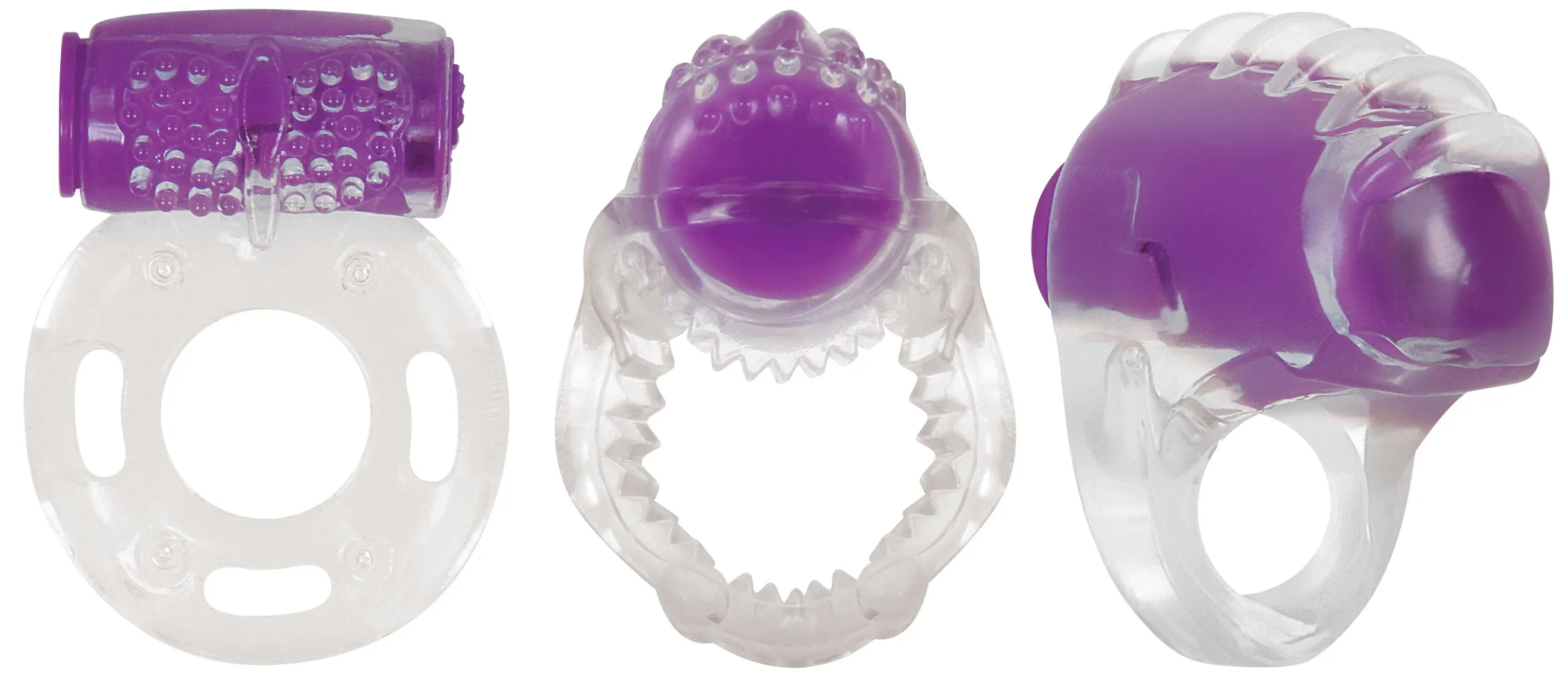 Buzzing Fun Trio: Vibrating Pleasure Rings for Couples