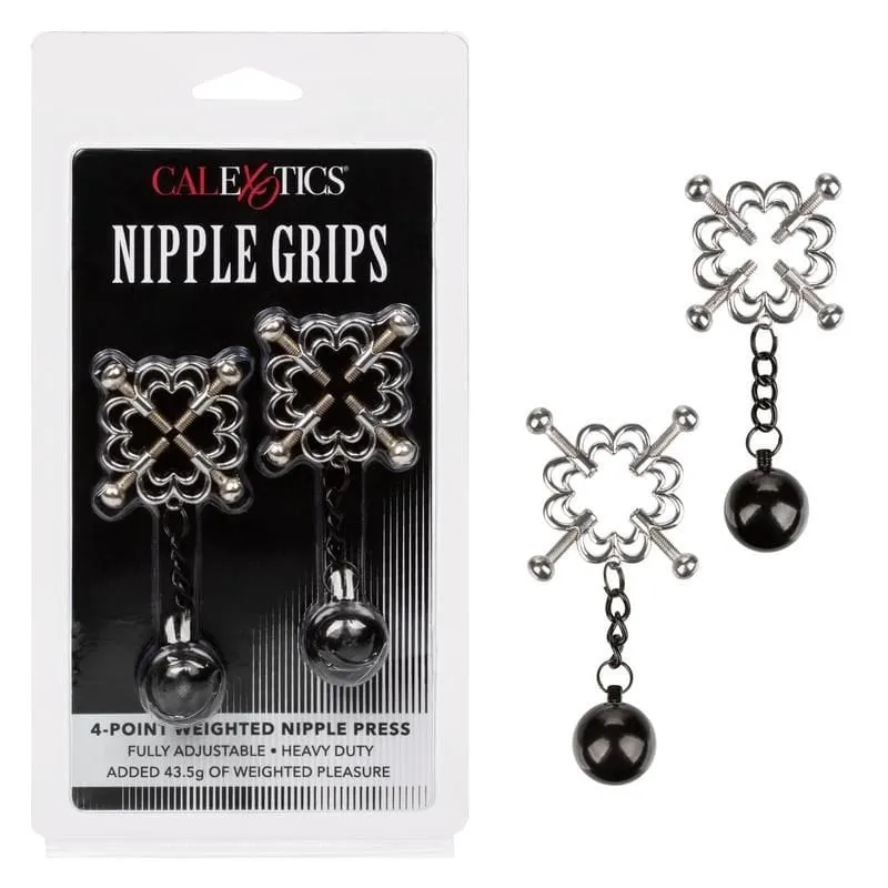 Calexotics Nipple Grips 4-Point Weighted Nipple Press