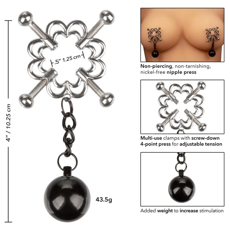 Calexotics Nipple Grips 4-Point Weighted Nipple Press