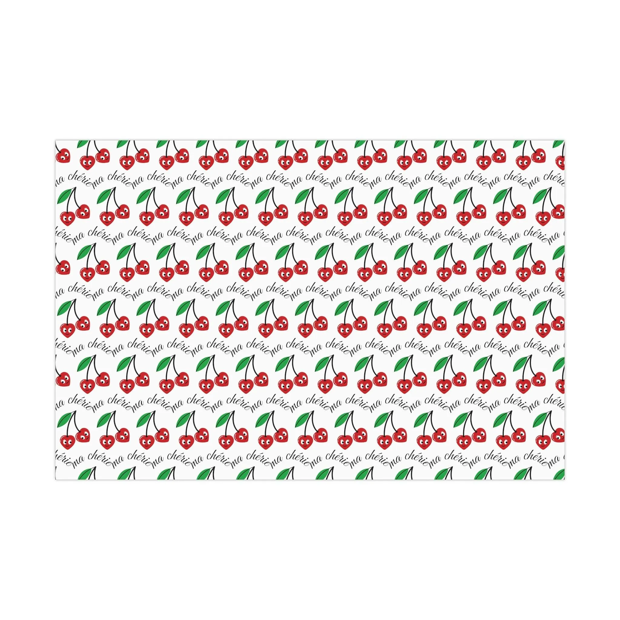 Cherry Blossom Luxe Eco-Conscious Wrapping Paper Set - Crafted in the USA with Elegant Matte & Satin Options
