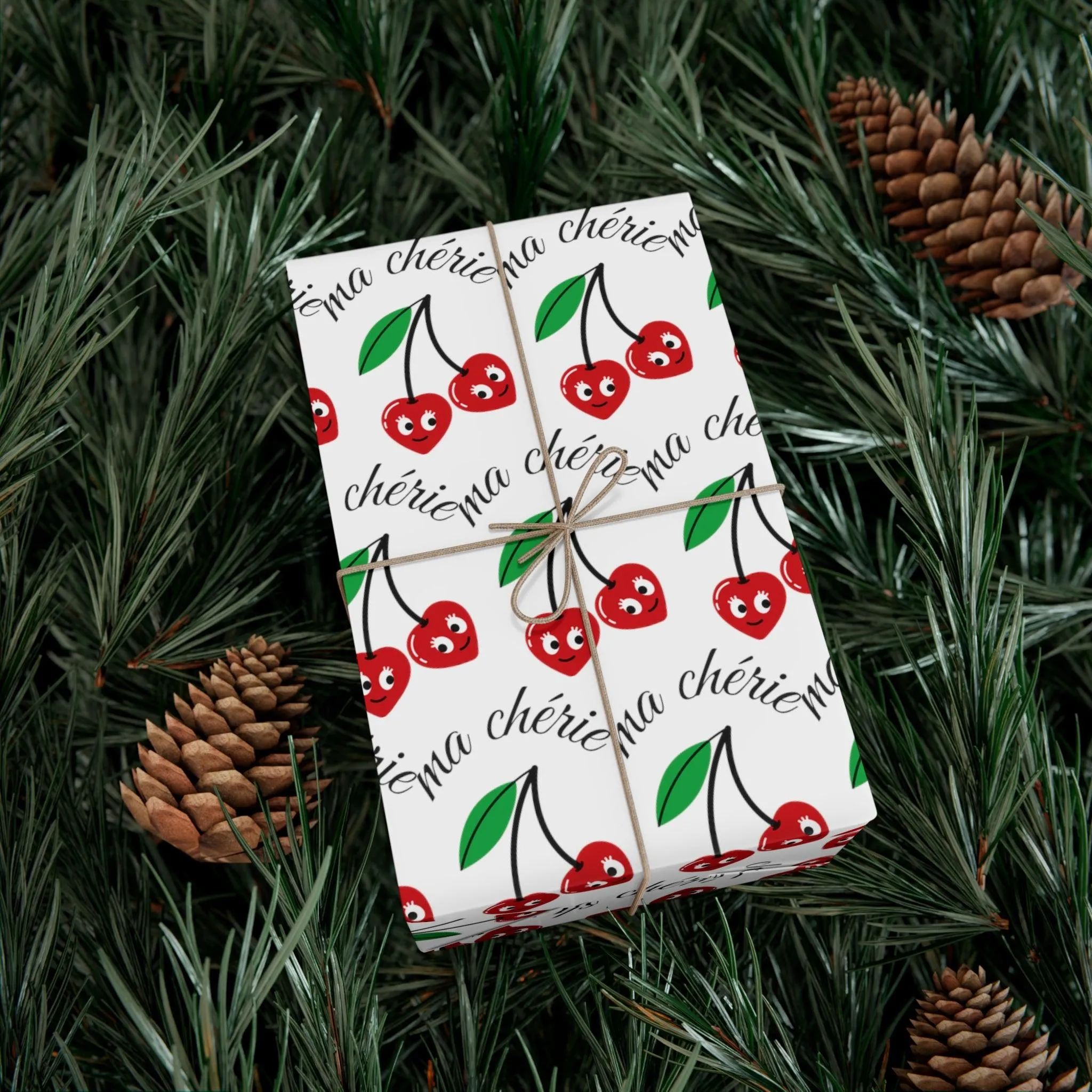 Cherry Blossom Luxe Eco-Conscious Wrapping Paper Set - Crafted in the USA with Elegant Matte & Satin Options
