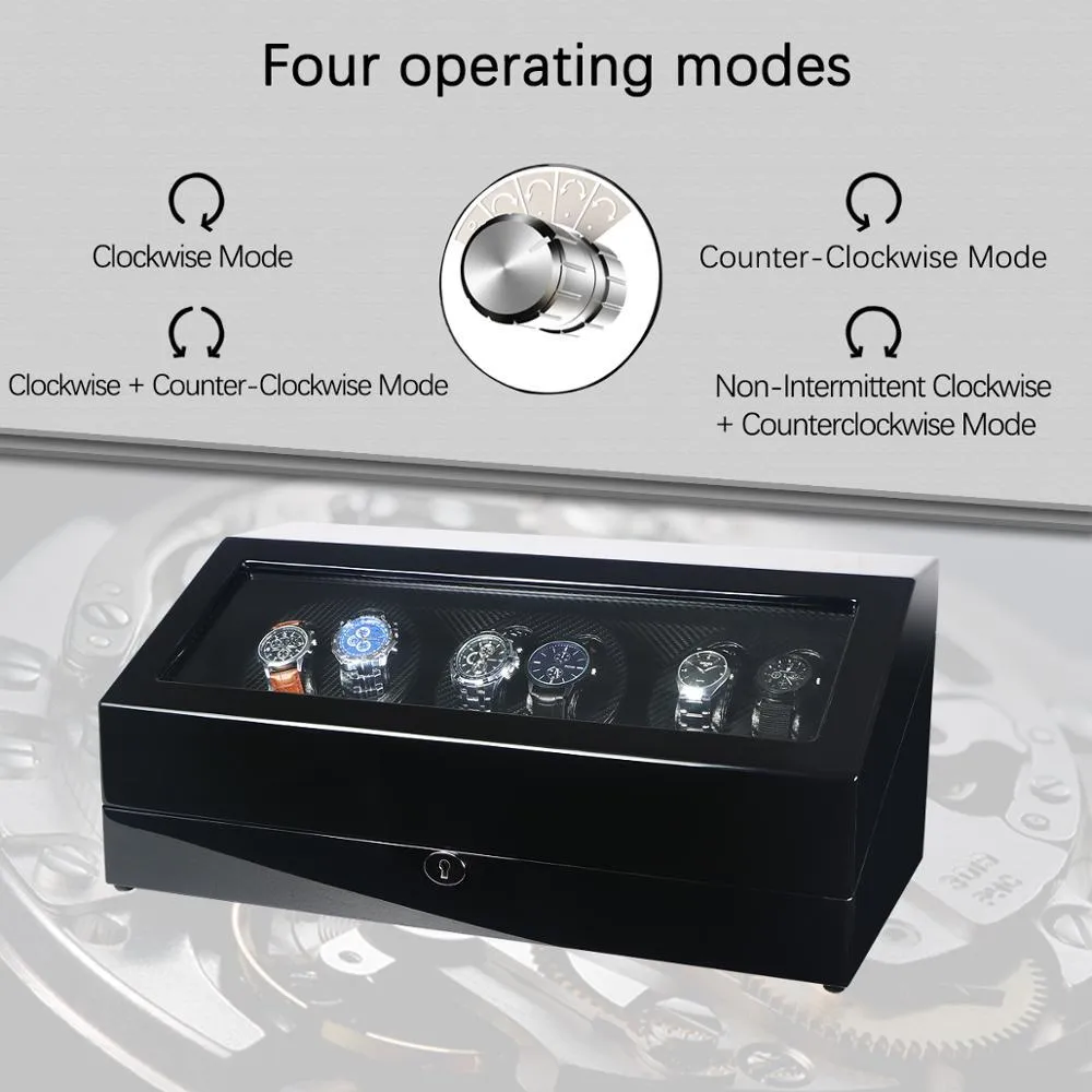 Claudio Mechanical Watch Winding Display Storage Box 6 7