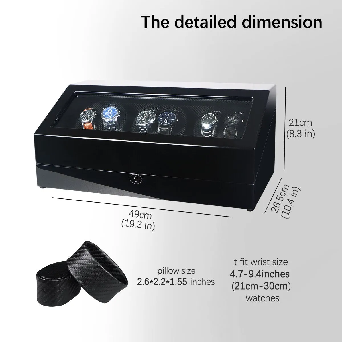 Claudio Mechanical Watch Winding Display Storage Box 6 7