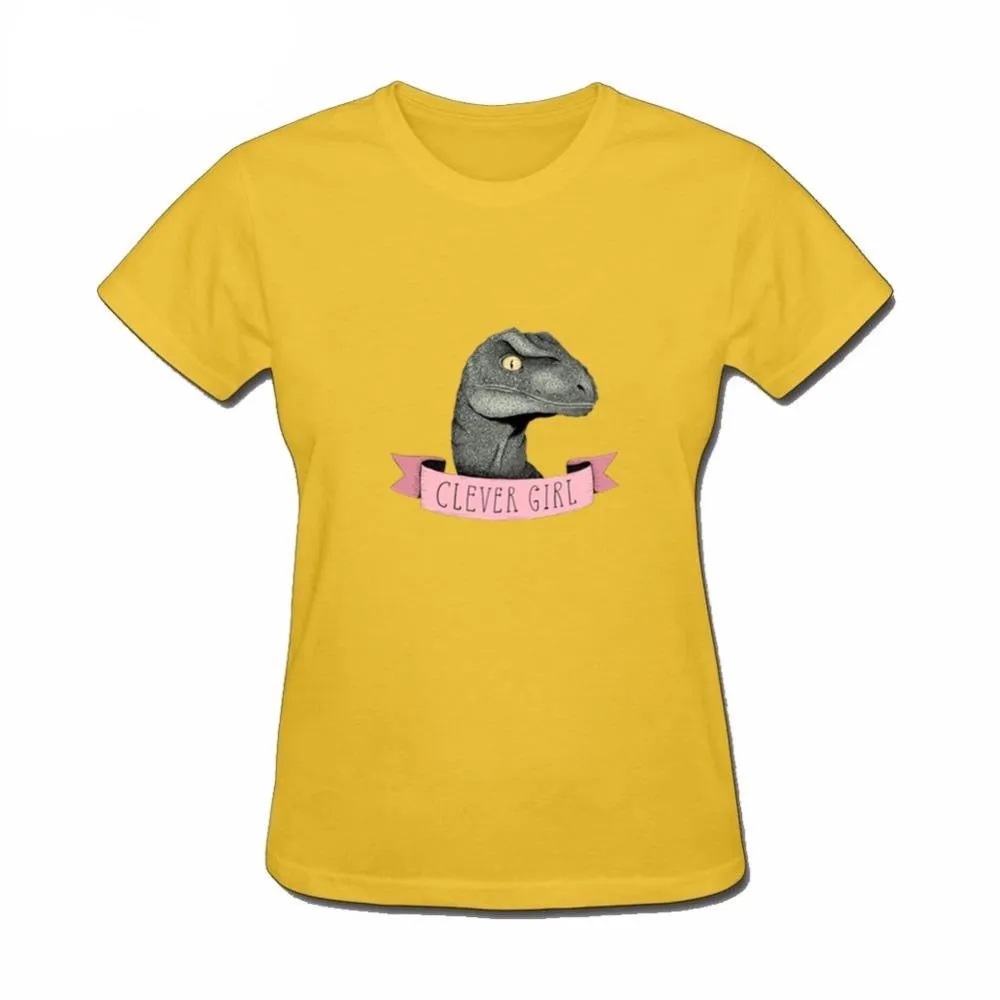 Clever Girl Jurassic Velociraptor Cotton T-Shirt 10 Color Options