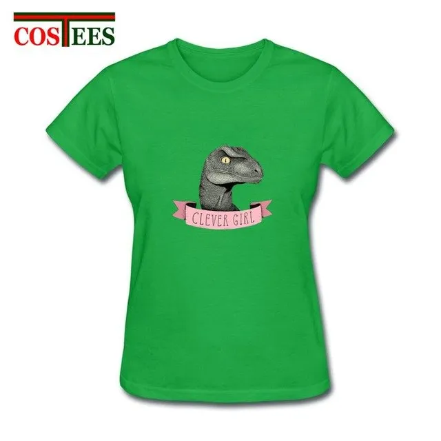 Clever Girl Jurassic Velociraptor Cotton T-Shirt 10 Color Options