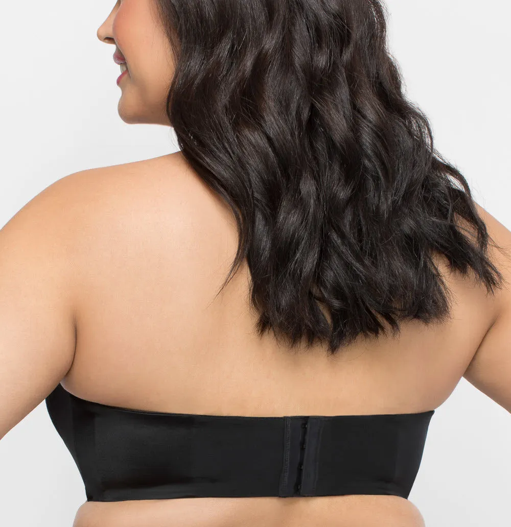 Curvy Couture Sensation Black Strapless Bra 1211