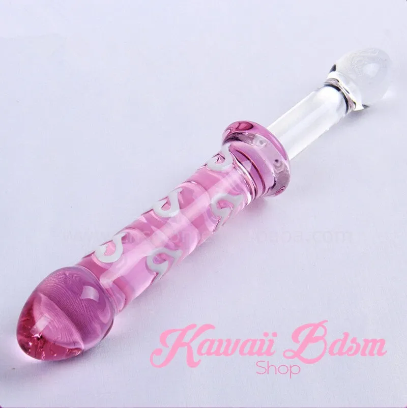 Double Ended Hearts Glass Dildo
