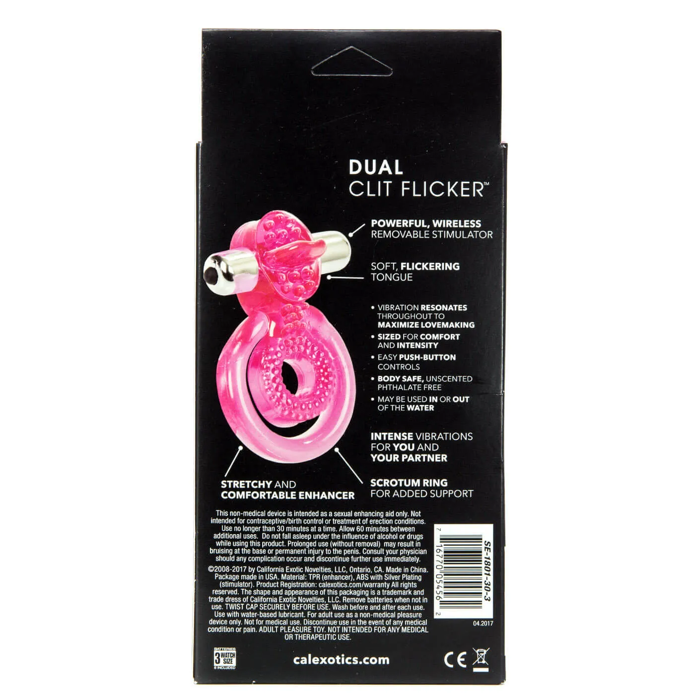 Dual Clit Flicker Vibrating Cock Ring