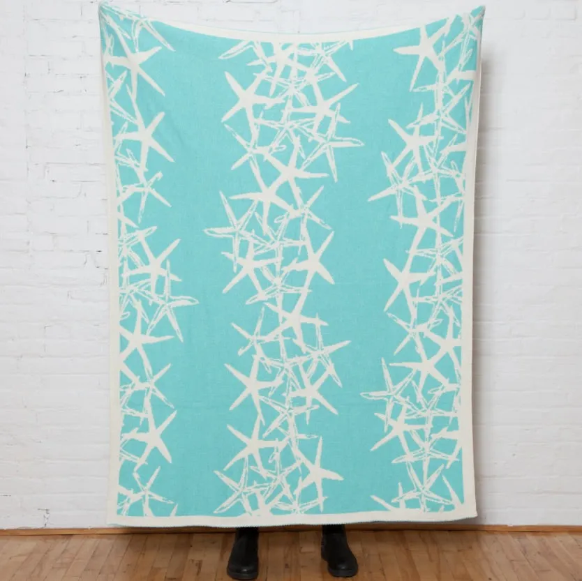 Eco Reversible Starfish Throw Blanket