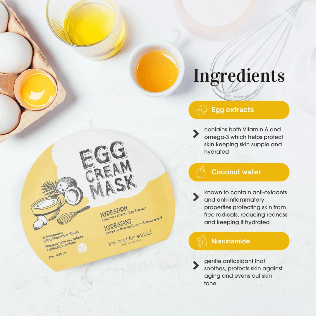 Egg Cream Mask (Hydration)