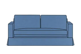 Kate | 3 Seater Extra Loose Cover | Capri Blue