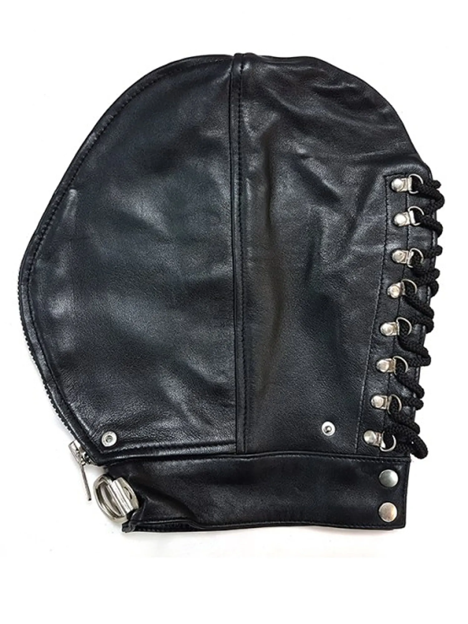 Leather Fly Trap Hood - Black - One Size