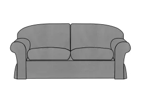 Madrid | 3 Seater Extra Loose Cover | Kingston Light Grey