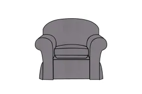 Madrid | Armchair Extra Loose Cover | Miami Charcoal