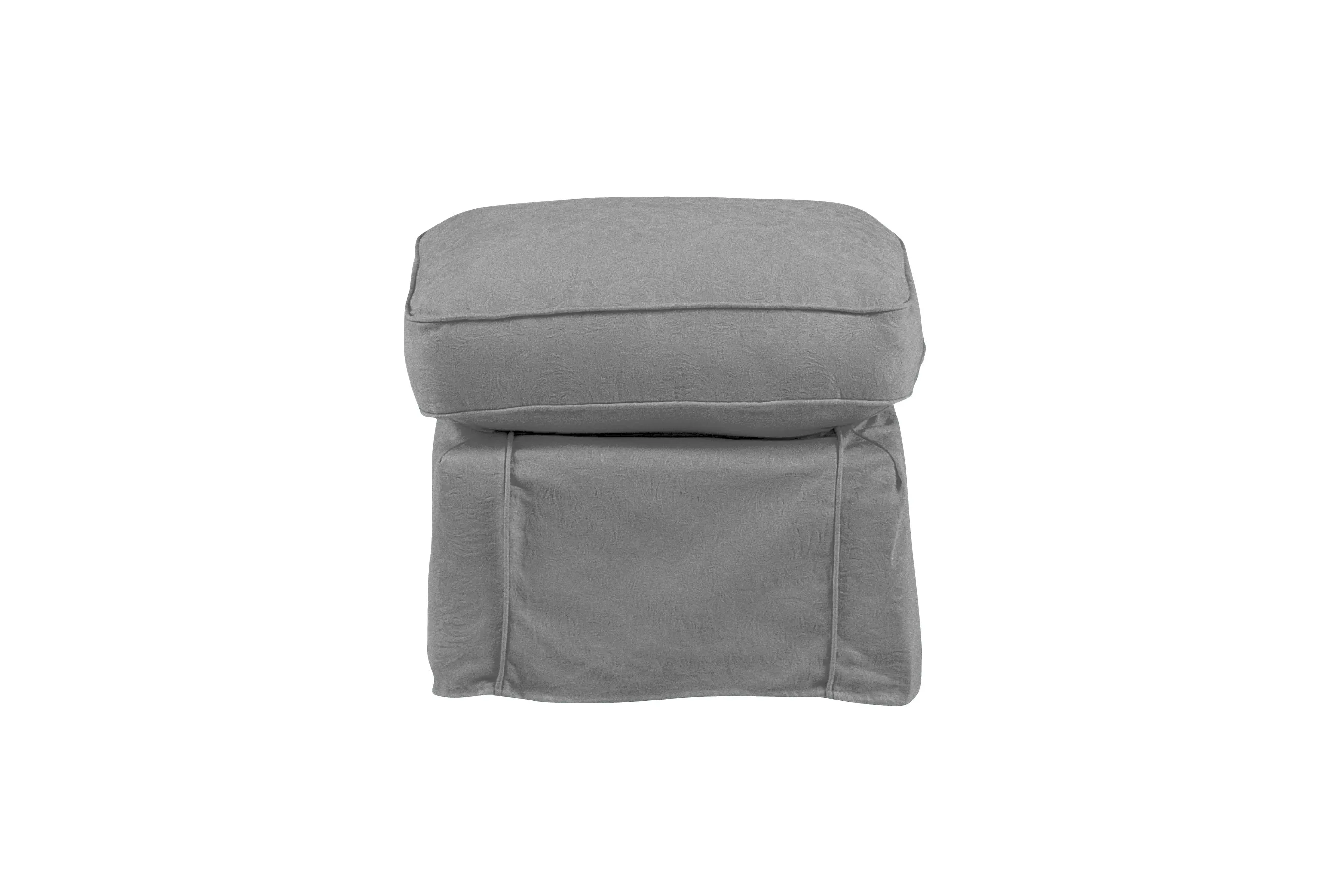 Madrid | Footstool Extra Loose Cover | Kingston Light Grey
