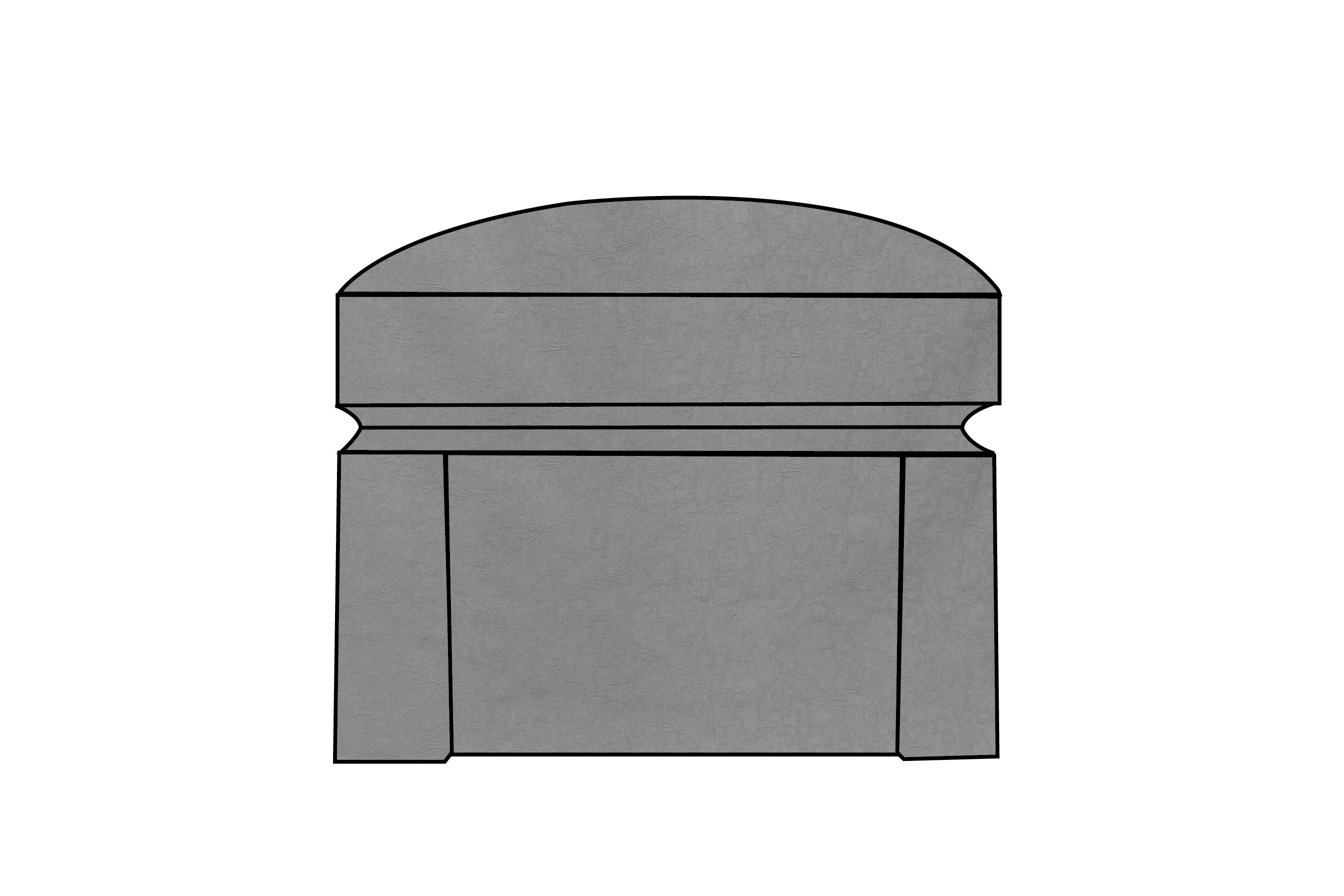 Madrid | Footstool Extra Loose Cover | Kingston Light Grey