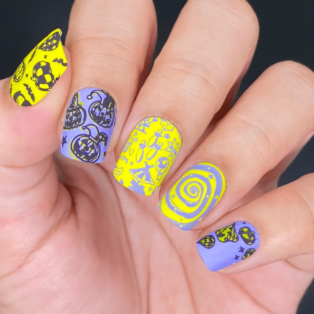 Magical Halloween (M408-M412) - Set of 5 Nail Stamping Plates