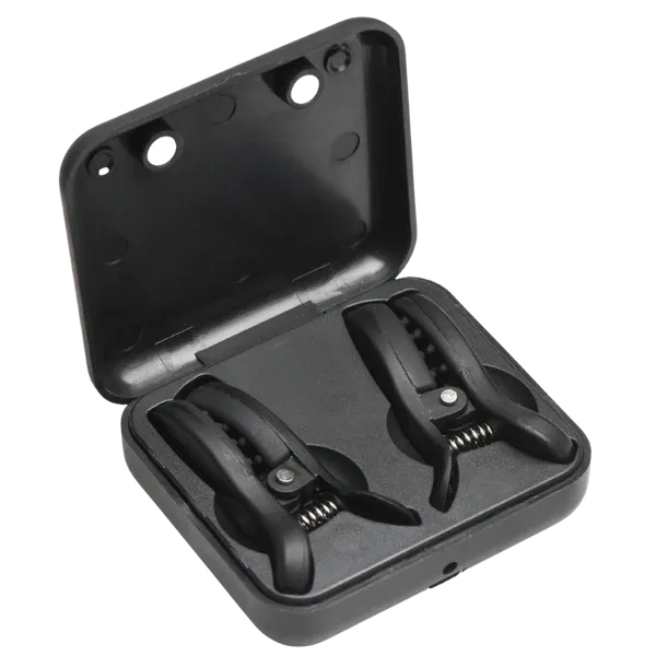Master series Dark Grip Vibrating Nipple Clamps