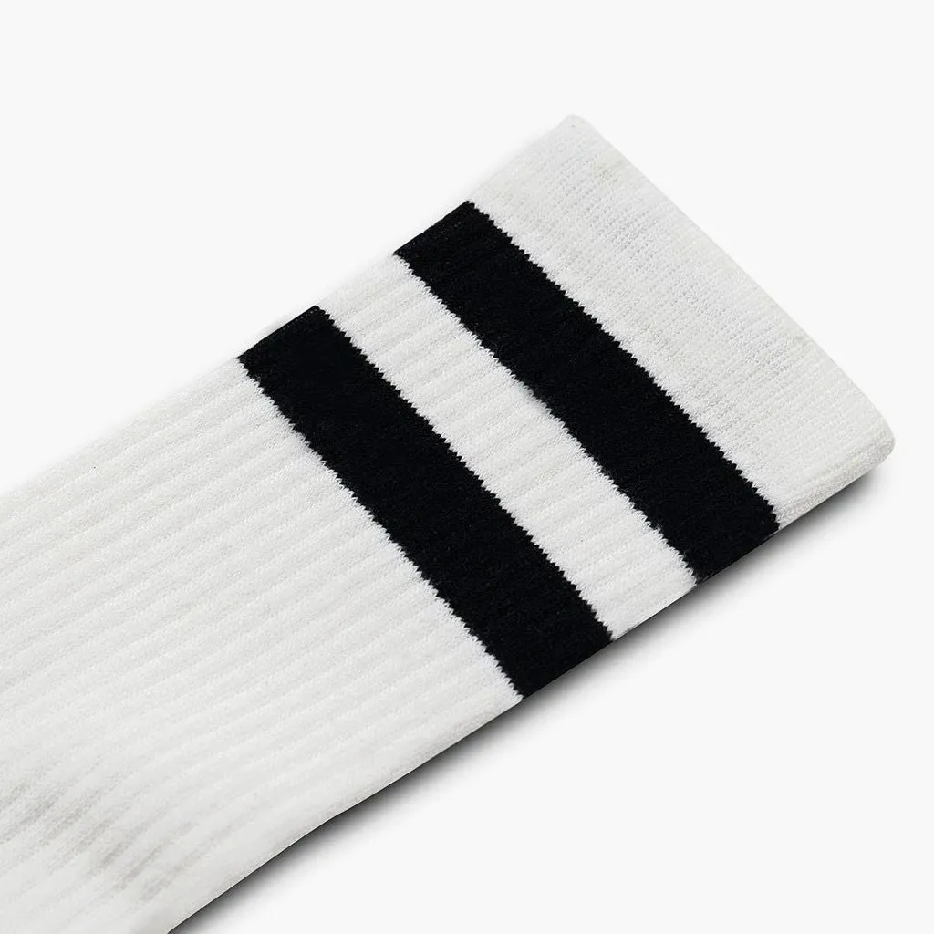 Men's Eco-Friendly Crew Socks | White   Black