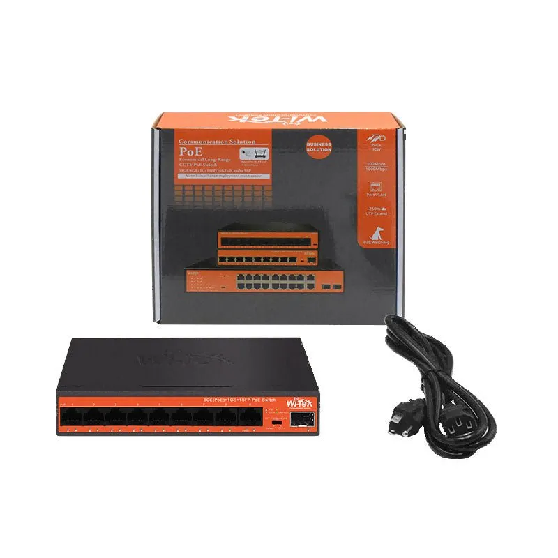 Network Switch, PoE, 8 1 Port, 65W