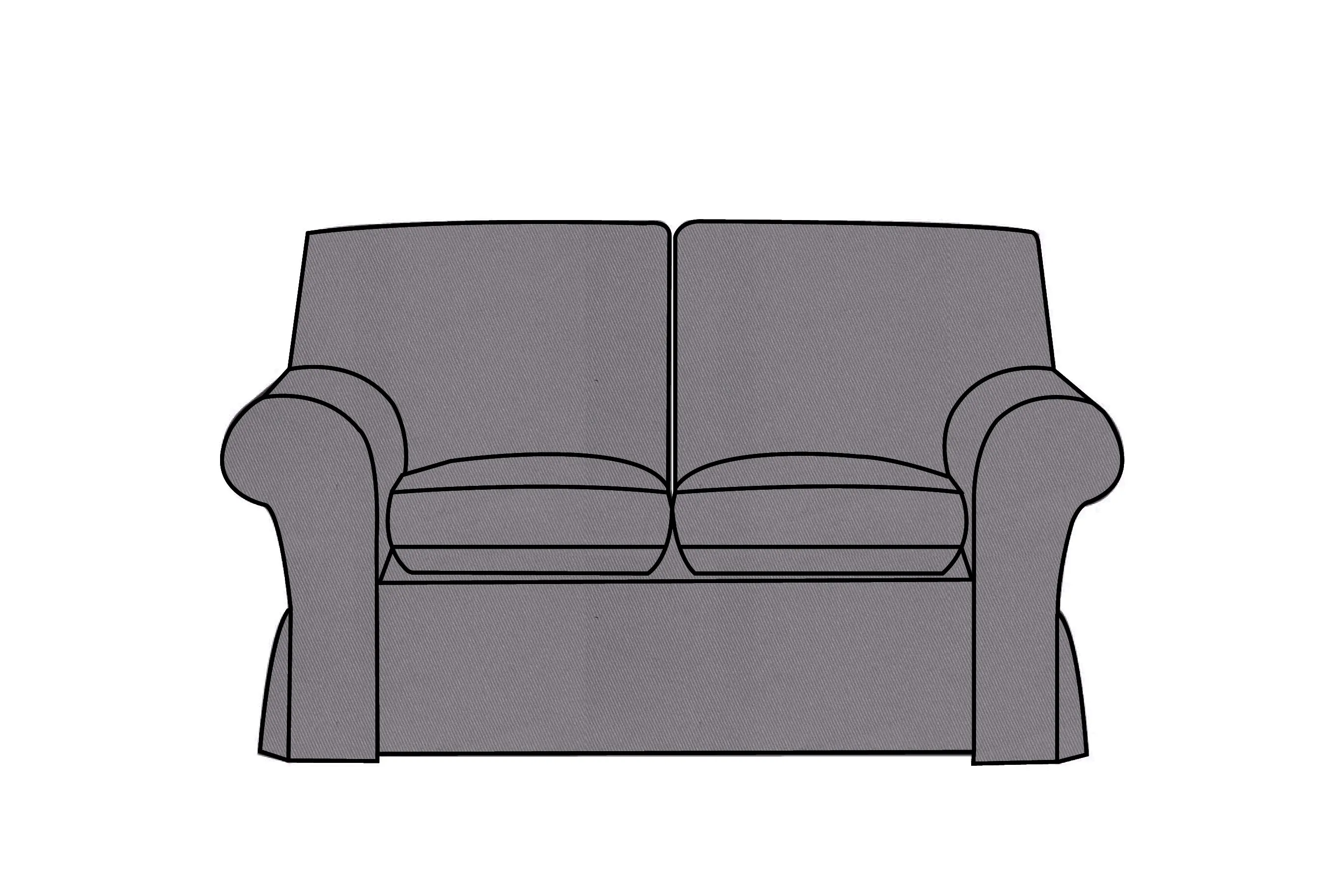 Newport | 2 Seater Extra Loose Cover | Miami Charcoal