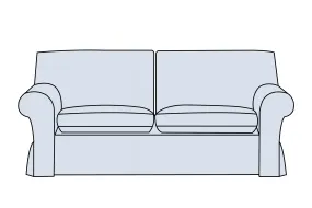 Newport | 3 Seater Extra Loose Cover | Miami Sky Blue