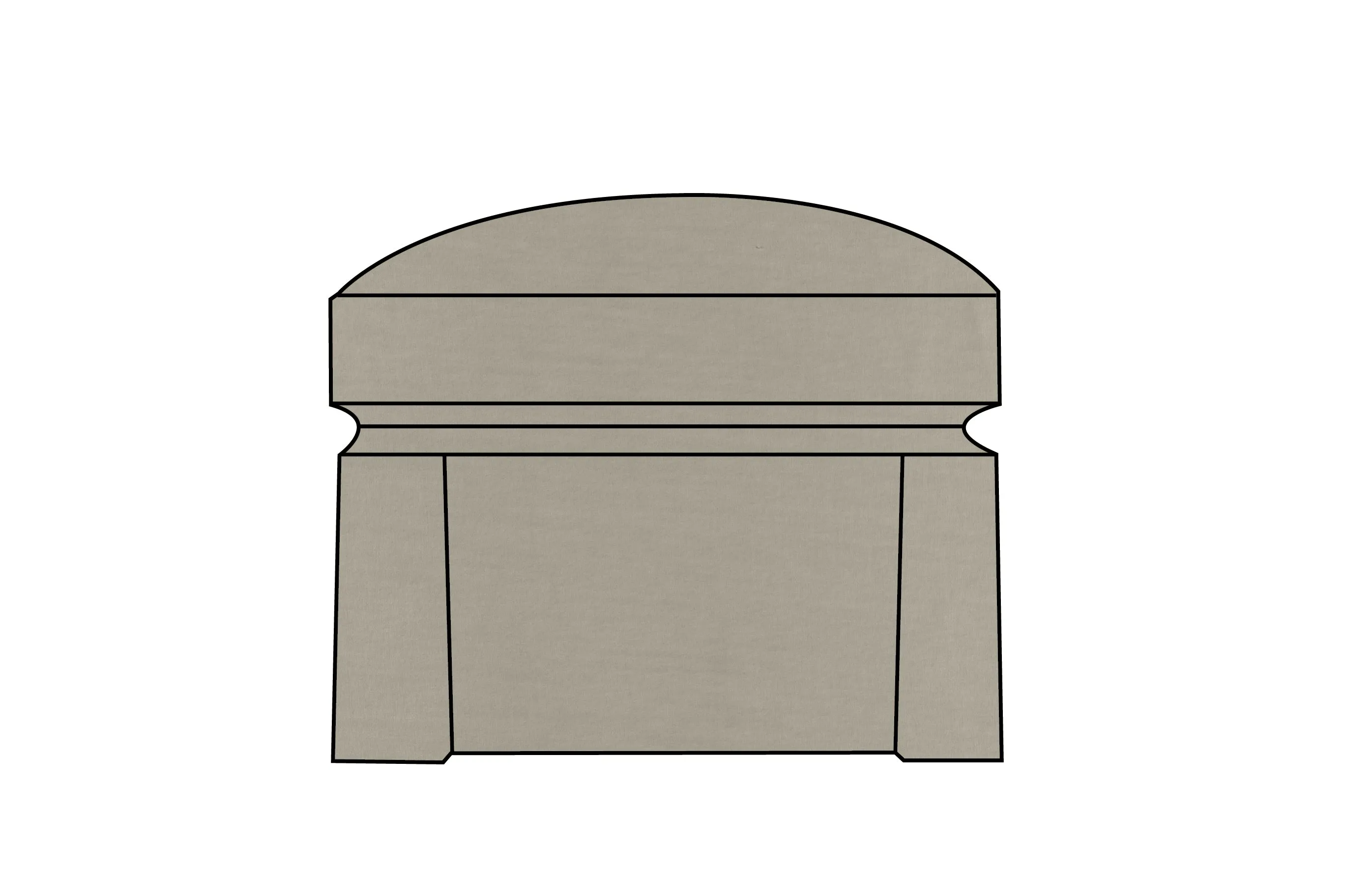 Newport | Footstool Extra Loose Cover | Capri Lichen