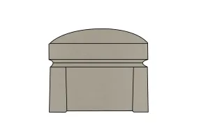 Newport | Footstool Extra Loose Cover | Capri Lichen