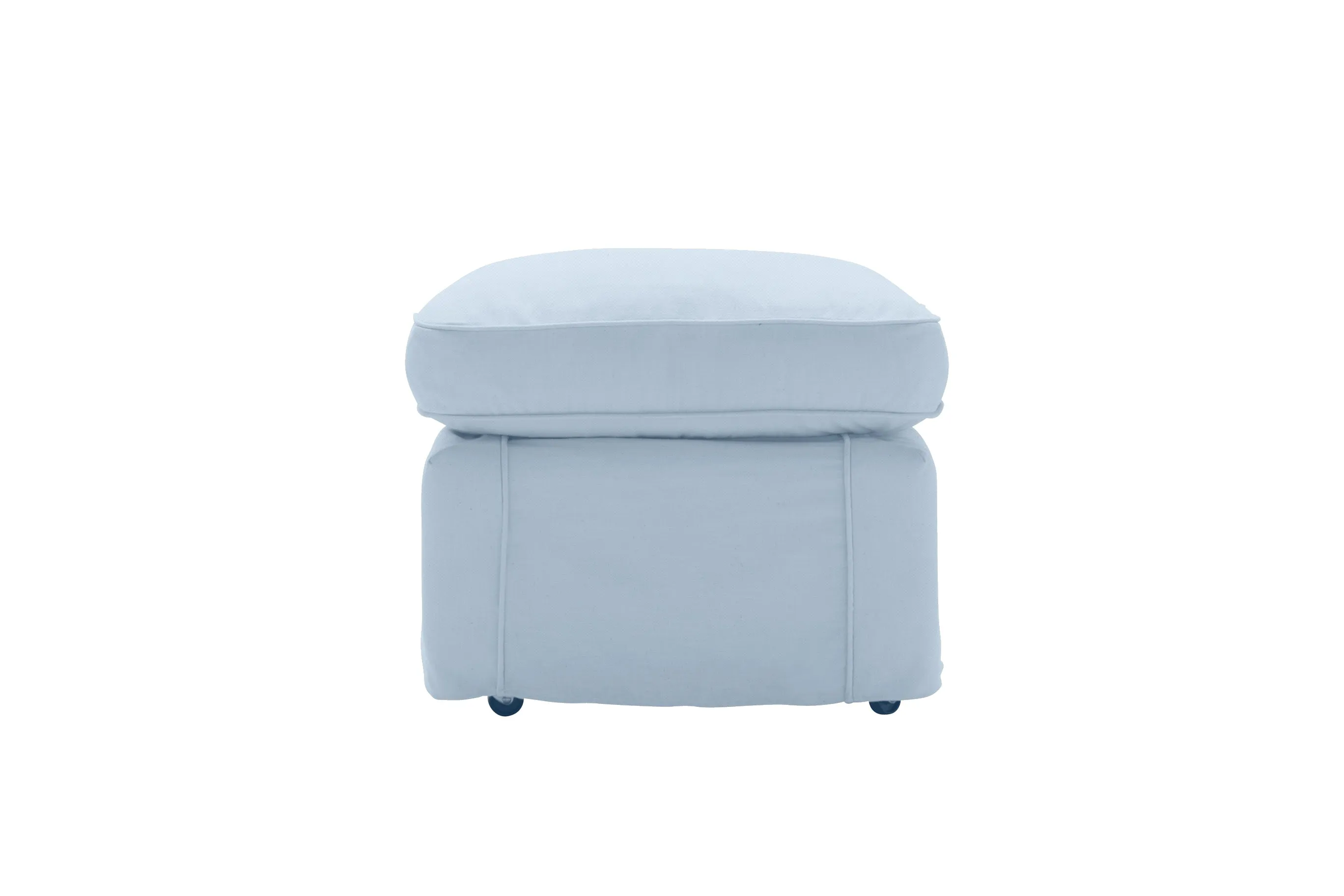 Newport | Footstool Extra Loose Cover | Miami Sky Blue