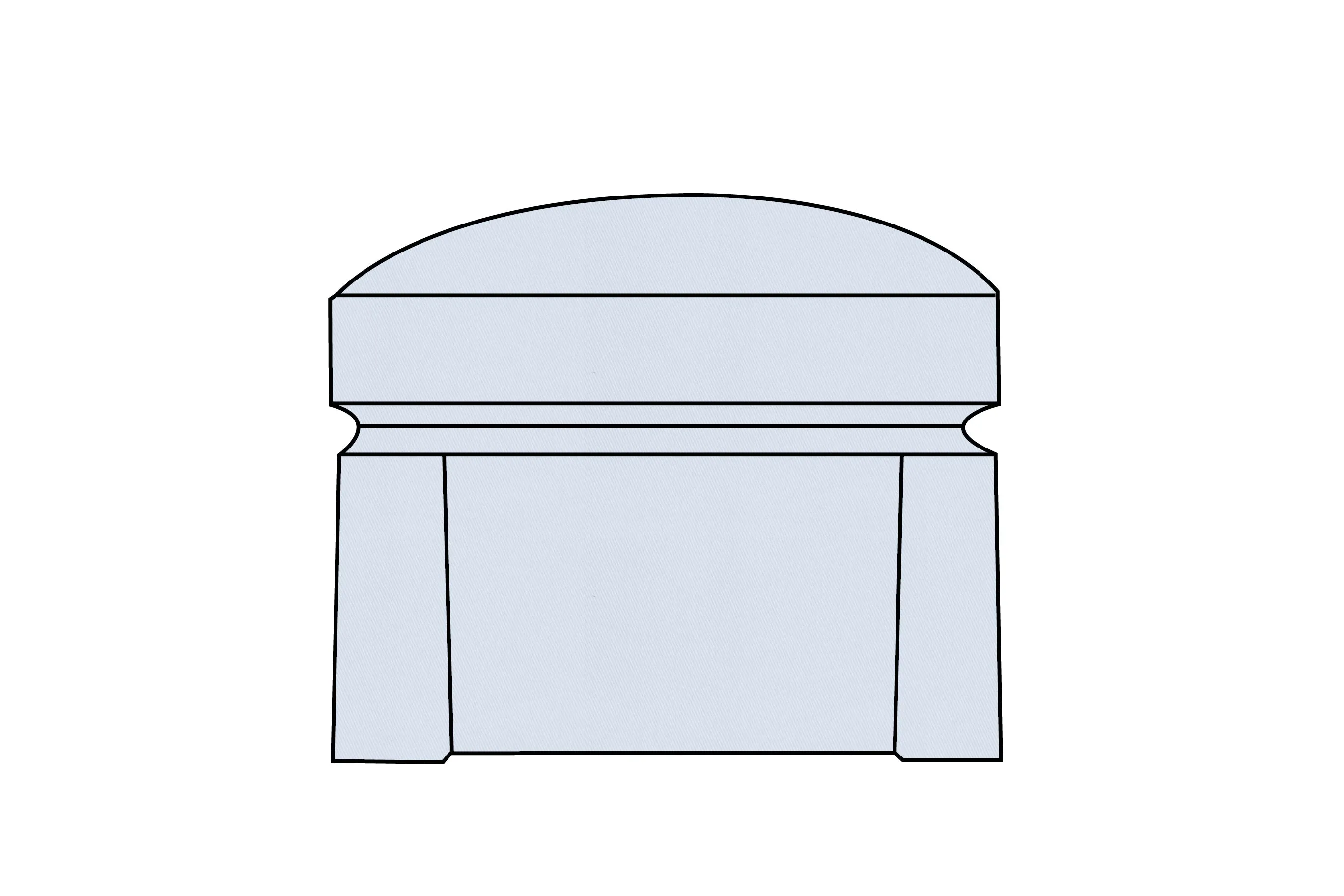 Newport | Footstool Extra Loose Cover | Miami Sky Blue