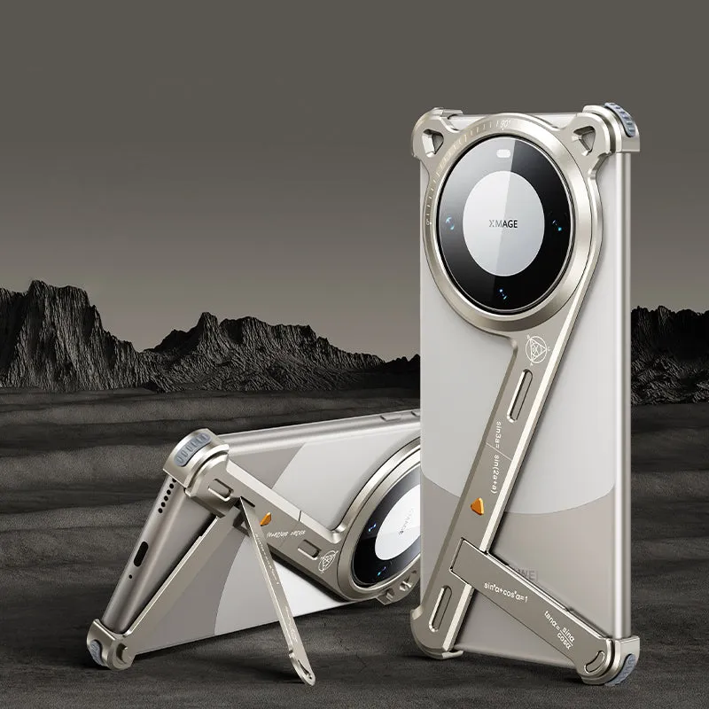 Oatsbasf Geometric Frameless Fulcrum Air Cushion Kickstand Case Cover