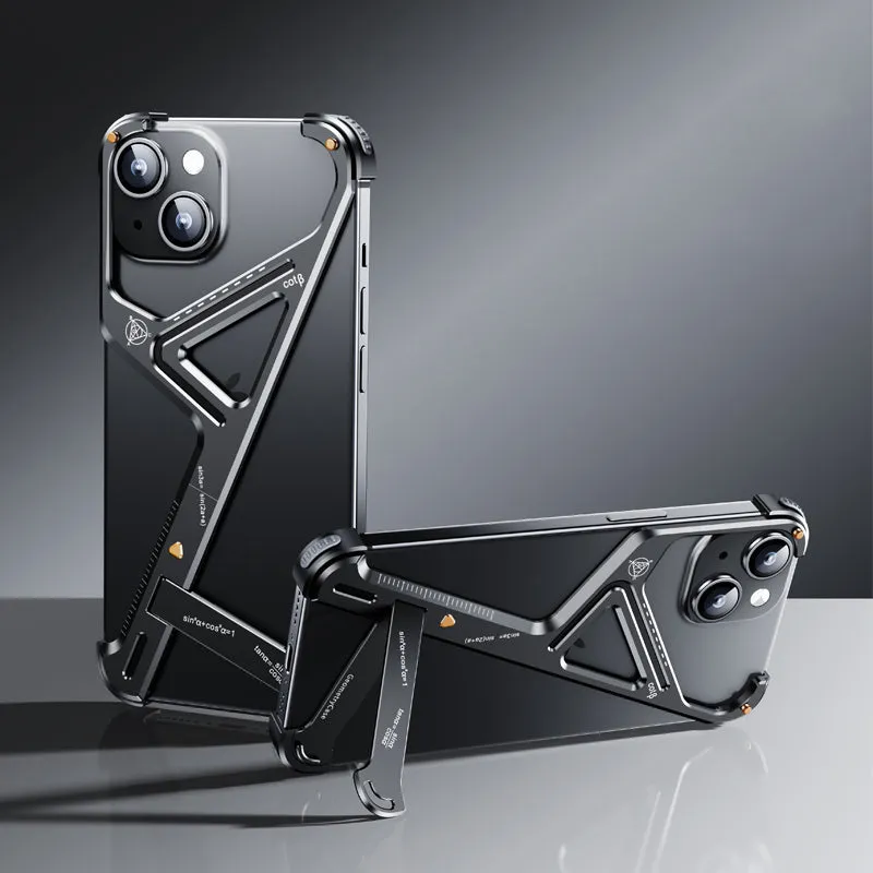 Oatsbasf Geometric Frameless Fulcrum Air Cushion Kickstand Case Cover