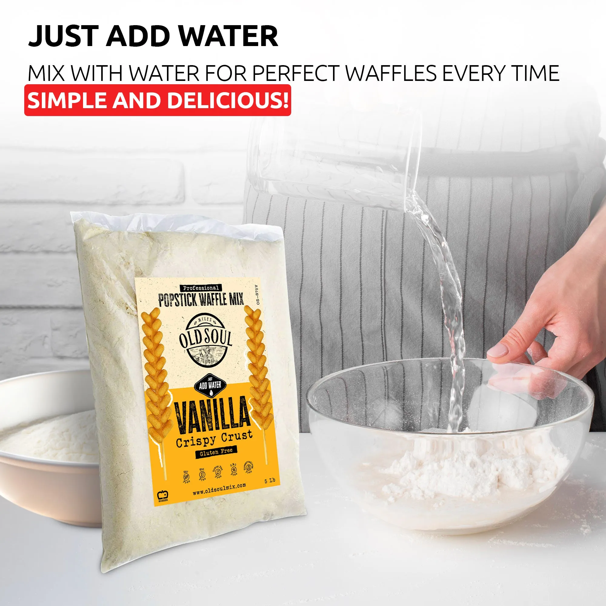 OldSoul Professional Popstick Waffle Mix | Crispy | Batter Mix for Waffles on a Stick