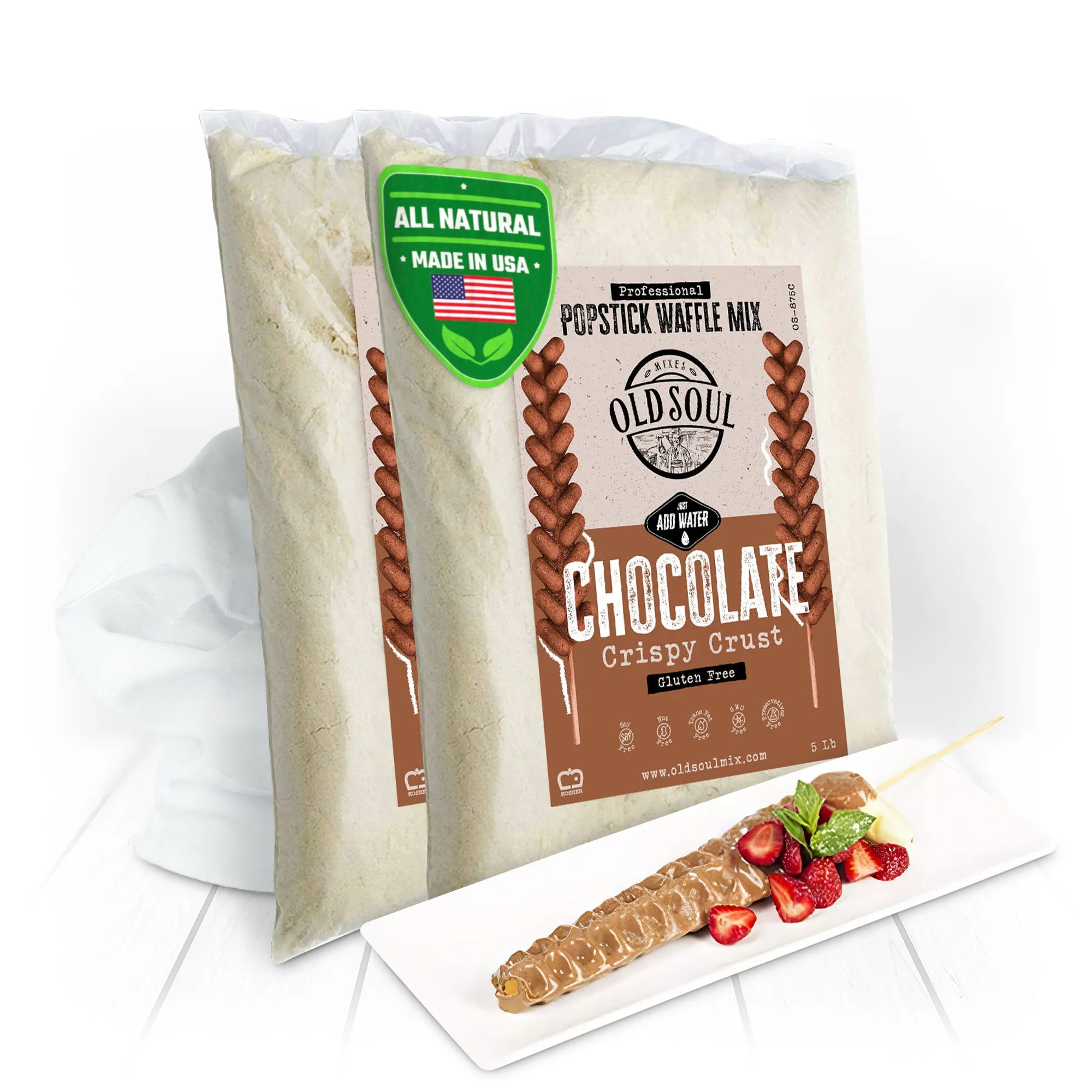 OldSoul Professional Popstick Waffle Mix | Crispy | Batter Mix for Waffles on a Stick