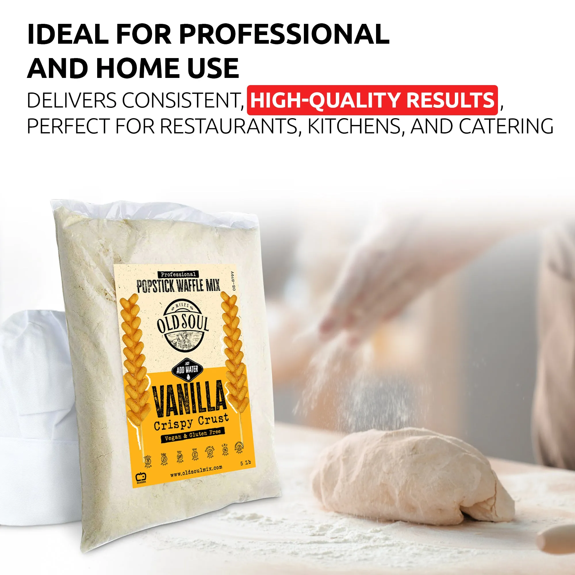 OldSoul Professional Popstick Waffle Mix | Crispy | Batter Mix for Waffles on a Stick