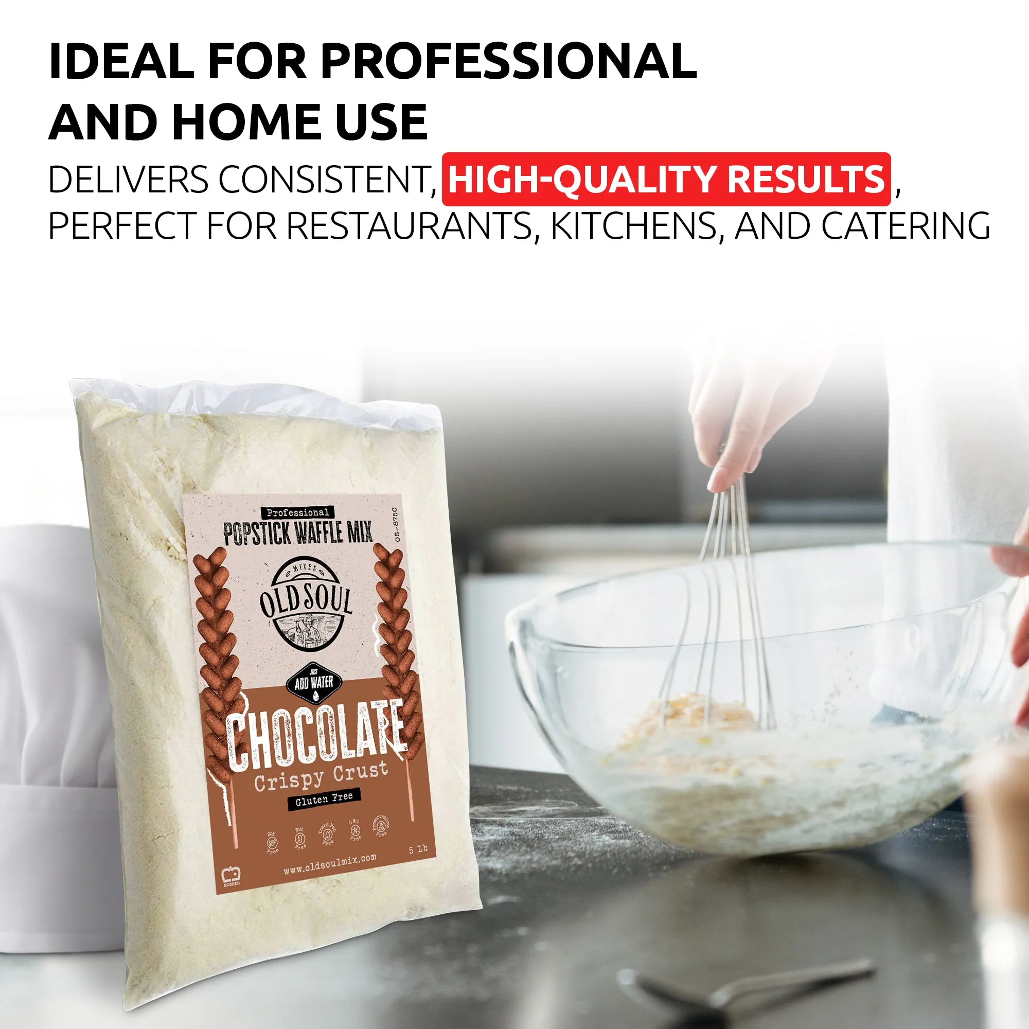 OldSoul Professional Popstick Waffle Mix | Crispy | Batter Mix for Waffles on a Stick